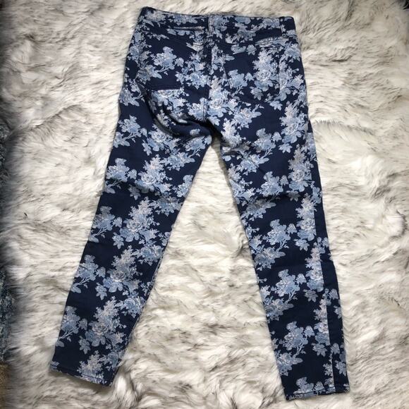 Gap "Always Skinny" low rise floral print denim skinny jeans size 8 - Picture 6 of 8